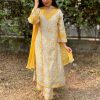 Sublime Yellow Color Maslin Digital Printed Diamond Salwar Suit