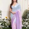 Tamanna Malty Color Georgette Sequence Double Shaded Saree
