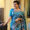Blue Soft Silk Cloth Jacquard All Over Saree