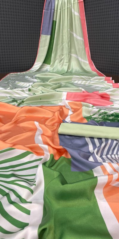 Aglow Pista Color Devsena Soft Silk Digital Printed Work Saree