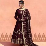 Alluring Maroon Color Georgette Embroidery Sequence Salwar Suit