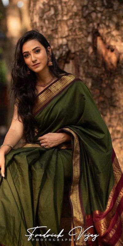 Green Soft Silk Cloth Jacquard All Over Saree