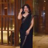 Beautiful Black Color Georgette Thread Sequence Work Saree
