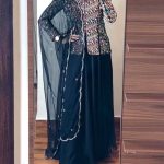 Beautiful Navy Blue Color Georgette Embroidery Lehenga Choli