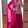 Beautiful Pink Color Georgette Embroidery Lehenga Choli