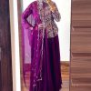 Beautiful Purple Color Georgette Embroidery Lehenga Choli