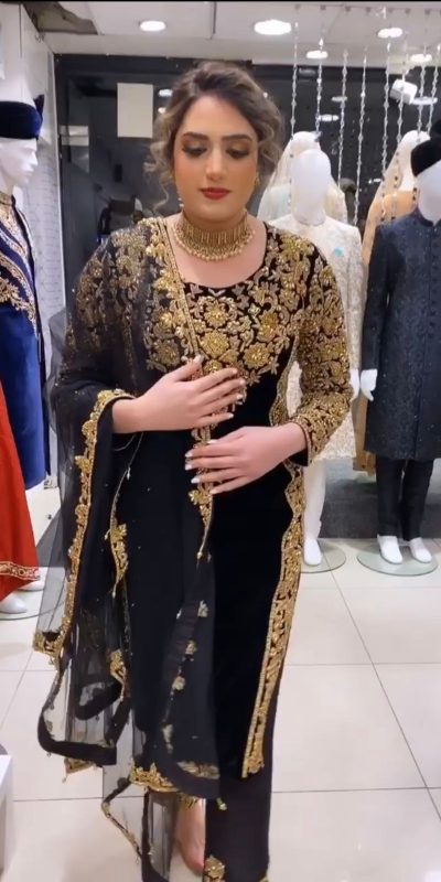 Graceful Black Color Georgette Digital Printed Work Salwar Suit