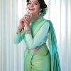 Grand Light Green Color Soft Lichi Silk Jacquard All Over Saree