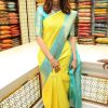 Kajal Aggarwal Yellow Color Soft Lichi Silk Jacquard All Over Saree