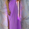 Majestic Violet Color Faux Georgette Sequence Embroidery Saree