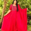 Mesmerizing Red Color Georgette Embroidered Anarkali Suit