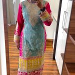 Peaceful Blue Color Chinon Silk Sequence Work Salwar Suit