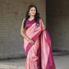 Peaceful Pink Color Soft Silk Beautiful Rich Pallu All Over Saree