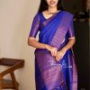 Perfect Blue Color Soft Lichi Silk Jacquard All Over Saree