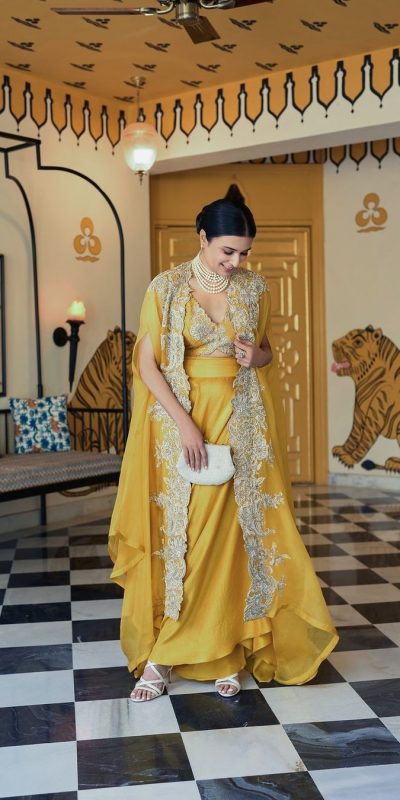 Perfect Yellow Color Organza Cording Embroidery Salwar Suit
