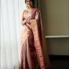 Sai Pallavi Peach Color Soft Lichi Silk Jacquard All Over Saree