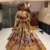 Special Golden Color Georgette Embroidered Sequins Lehenga Choli
