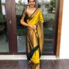 Special Yellow Color Soft Lichi Silk Jacquard All Over Saree