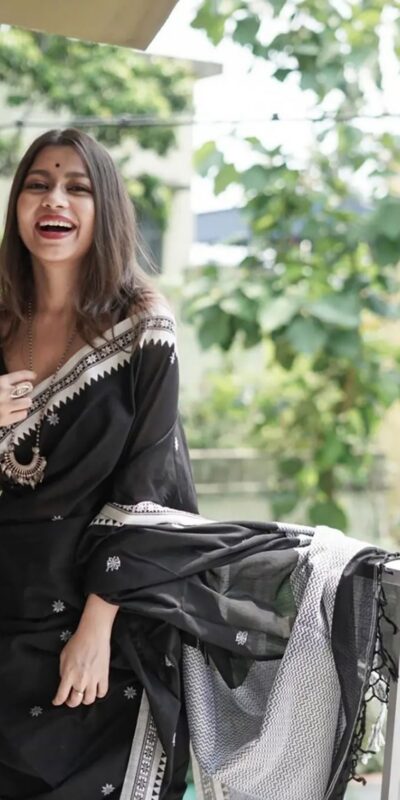 KP 5074 Black Color Soft Lilan Slab Weaving Work Saree Casual, Party Wear, Wedding, Events Etc. Expected Delivery 4-6 Working Days @1449/- | Designer Sarees, Sarees, Bollywood Sarees, Creative Sarees, Embroidered Sarees, Ethnic Saree, Modern Digital sarees, Party Wear Sarees