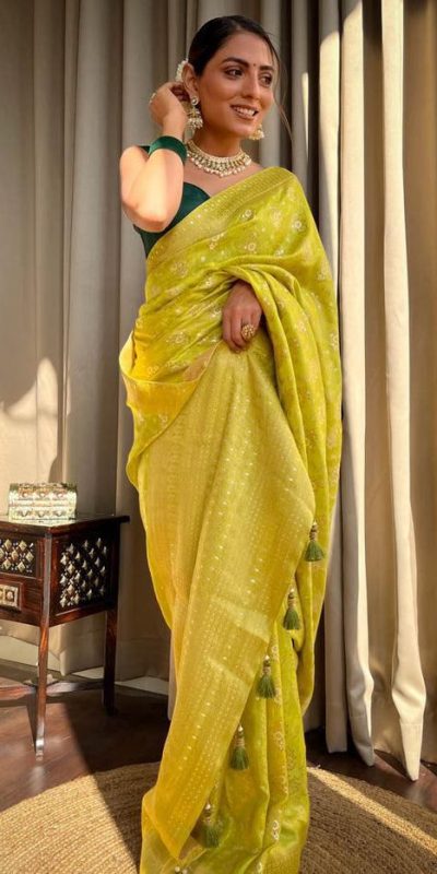 KP 5079 Mustard Color Soft Lichi Silk Jacquard On All Over Saree Casual, Party Wear, Wedding, Events Etc. Expected Delivery 4-6 Working Days @1449/- | Designer Sarees, Sarees, Bollywood Sarees, Creative Sarees, Embroidered Sarees, Ethnic Saree, Modern Digital sarees, Party Wear Sarees