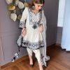 Aglow White Rajwadi Silk Embroidery Real Mirror Salwar Suit
