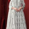 Beautiful White Color Georgette Embroidery Salwar Suit