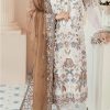 Classic White & Coffee Color Georgette Embroidery Salwar Suit