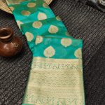 Dazzling Sky Blue Color Organza Silk Beautiful Gold Zari Saree