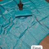 Elegant Firozi Color Soft Silk Beautiful Rich Pallu All Over Saree