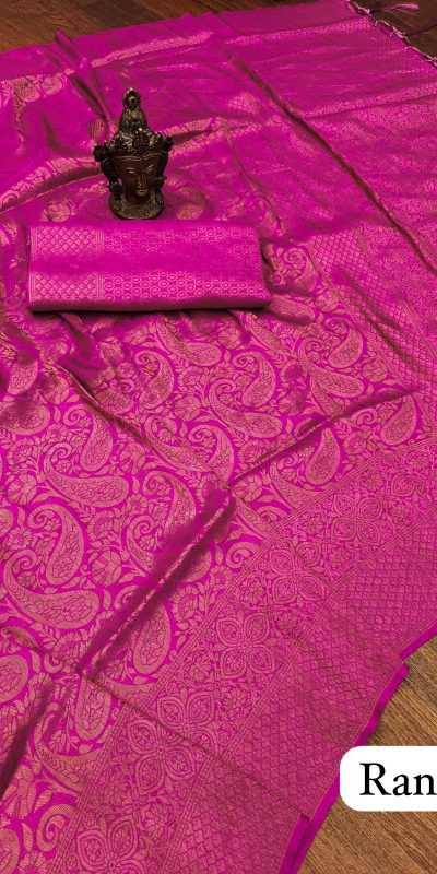 Elegant Rani Color Soft Silk Beautiful Rich Pallu All Over Saree