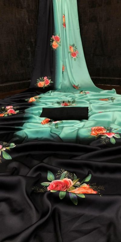 Graceful Blue Color Devsena Soft Silk Digital Printed Saree