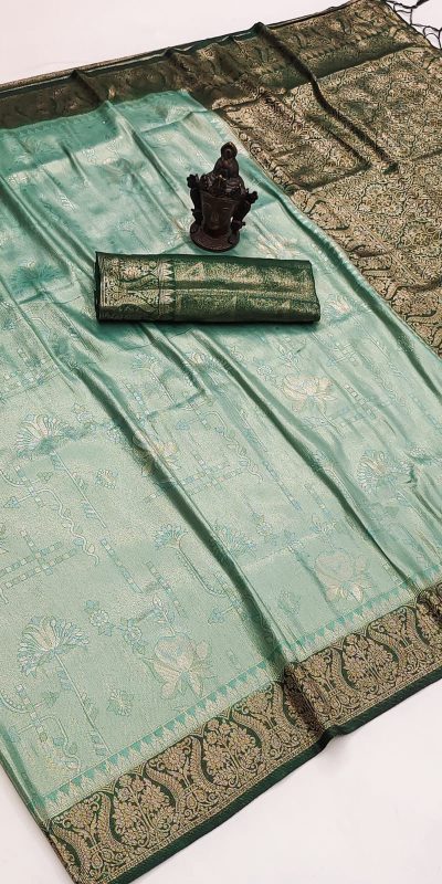 Grand Green Soft Silk Beautiful Rich Pallu All Over Saree