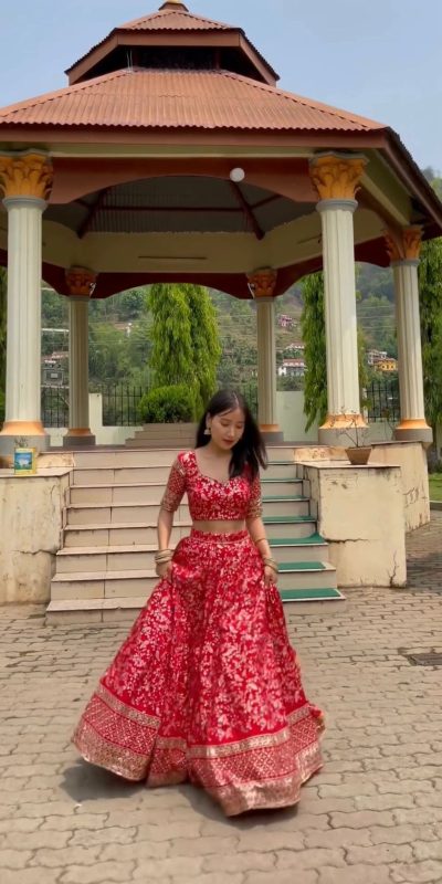 Grand Pink Color Georgette Embroidery Sequence Lehenga Choli