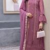 Grand Purple Color Sequence Georgette Embroidery Salwar Suit