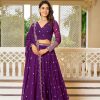 Grand Violet Color Georgette Embroidery Sequence Lehenga Choli