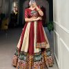 Majestic Off White Color Rayon Printed Silk Work Lehenga Choli
