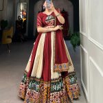 Majestic Off White Color Rayon Printed Silk Work Lehenga Choli