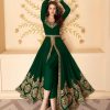 Pretty Green Color Georgette Embroidery Sharara Suit