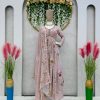 Pretty Light Peach Color Georgette Digital Printed Salwar Suit