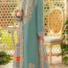 Sightly Light Blue Color Georgette Embroidery Work Salwar Suit
