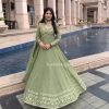 Sublime Green Color Georgette Embroidery Sequence Gown