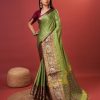 Superb Green Color Rich Cotton Jacquard Silk Saree