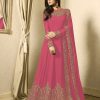 Superb Pink Color Georgette Cording Sharara Suit