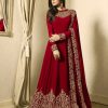 Superb Red Color Georgette Cording Sharara Suit