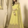 Superb Yellow Color Georgette Cording Sharara Suit