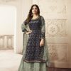 FC L.t 5401 Blue Color Jacquard Silk Georgette Diamond Sharara Suit Wedding, Party, Festive Expected Delivery 4-6 Working Days  @2999/- | Casual Suits, Jump Suits, Salwar suit, Creative suits, Designer Suits, Palazzo Suits, Party Wear Suits, Patiala Suits, Straight Suits