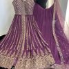Artful Purple Color Georgette Embroidery Sequence Lehenga Choli