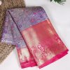 Fancy Lavender Color Jacquard Silk Zari Weaving Work Saree
