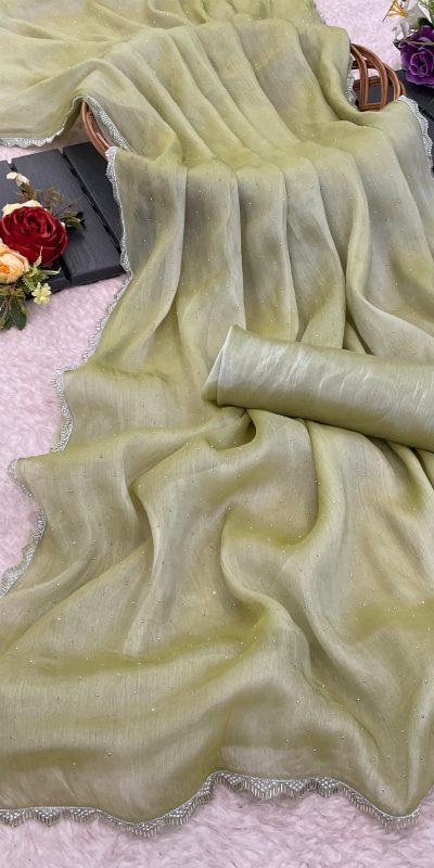 Grand Pista Color Soft Burberry Zimmy choo Silk Saree