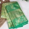 Nice Green Color Jacquard Silk Zari Weaving Work Saree